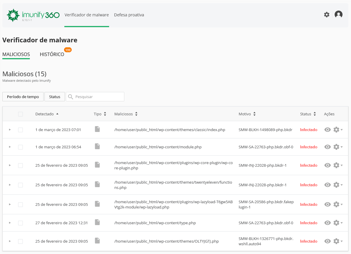 Imunify360 - Verificador de malware